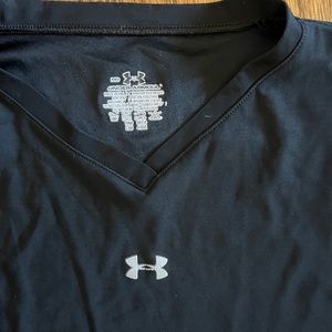 Youth Med Under Armour V-neck Long Sleeve Shirt Black